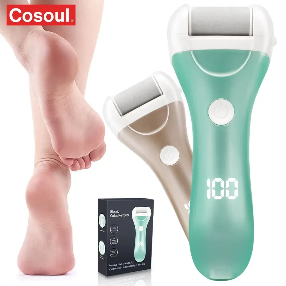 Color: PURPLE - Electric Foot File Pedicure Tools Feet Callus Removers Rechargeable Foot Scrubber Feet Care for Dead, Hard Cracked Dry Skin