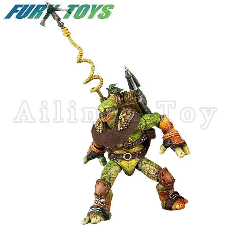 Color: GRAY - Fury Toys 1/12 5inches Action Figure Wave 3 Rage Samurai Force Turtle Summer Anime Model