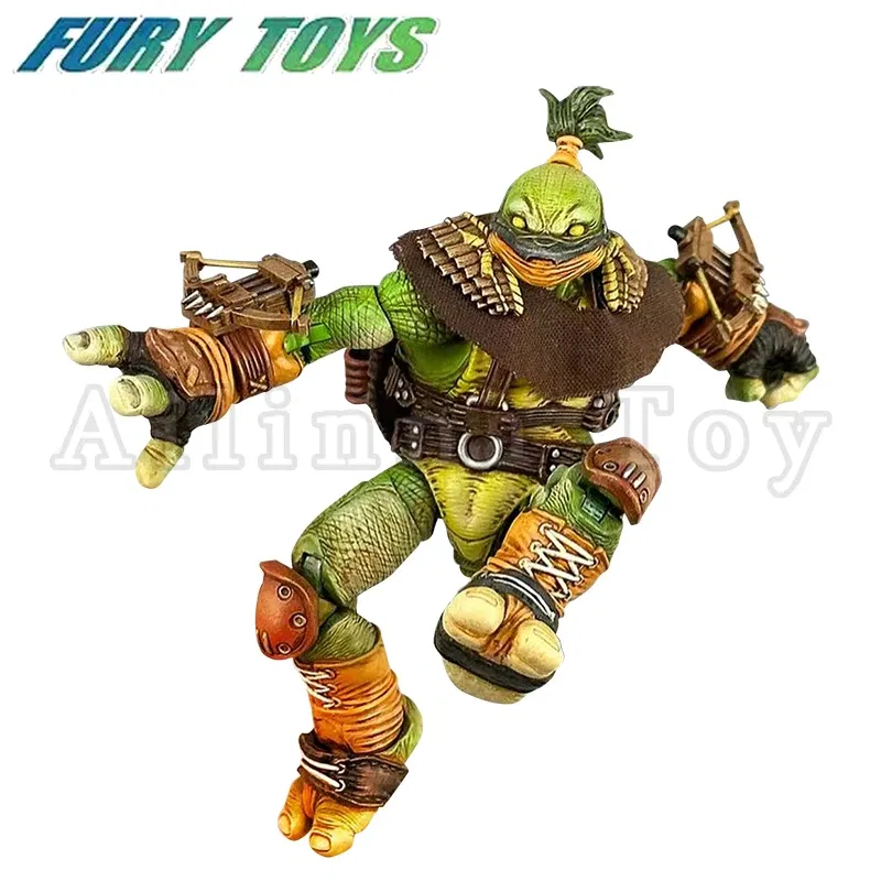 Color: GRAY - Fury Toys 1/12 5inches Action Figure Wave 3 Rage Samurai Force Turtle Summer Anime Model