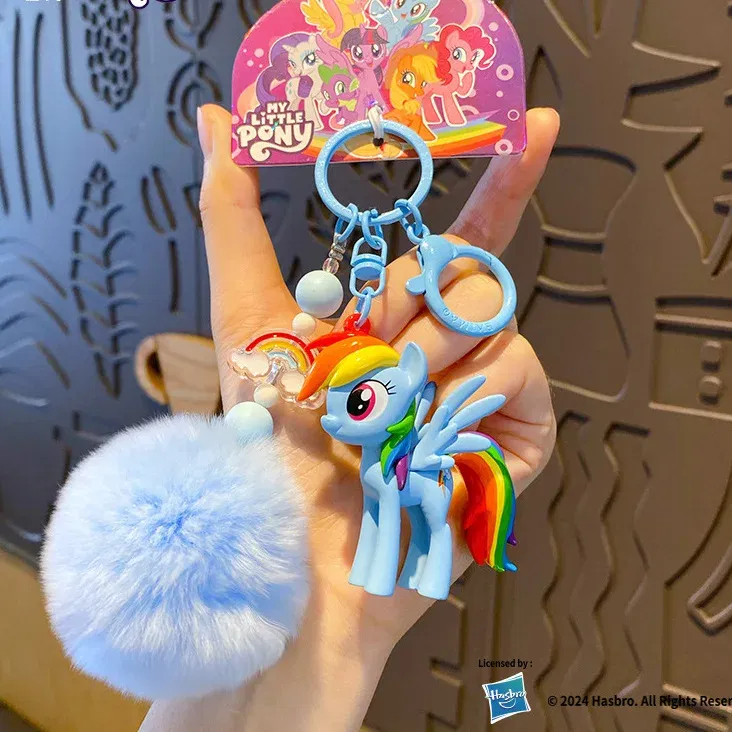 Color: Yellow, Ships From: CHINA - Cartoon My Little Pony Toy Keychain Twilight Sparkle Pinkamena Diane Pie Fluttershy Rarity Rainbow Dash Key Buckle Keyring Gift