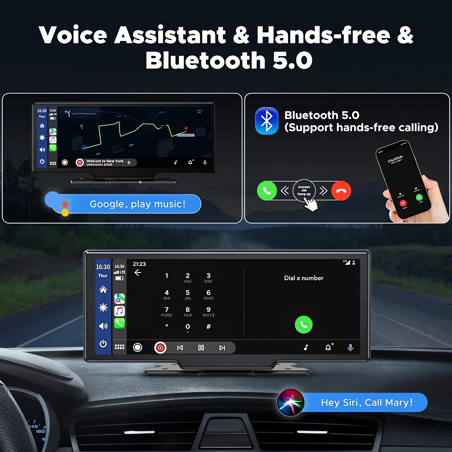 32G - Car Dvr 10.26 Inch 4K 3840*2160P Carplay Android Auto Dash Cam GPS 5G WIFI FM BT Dual Lens Camera Dashcam Drive Recorder