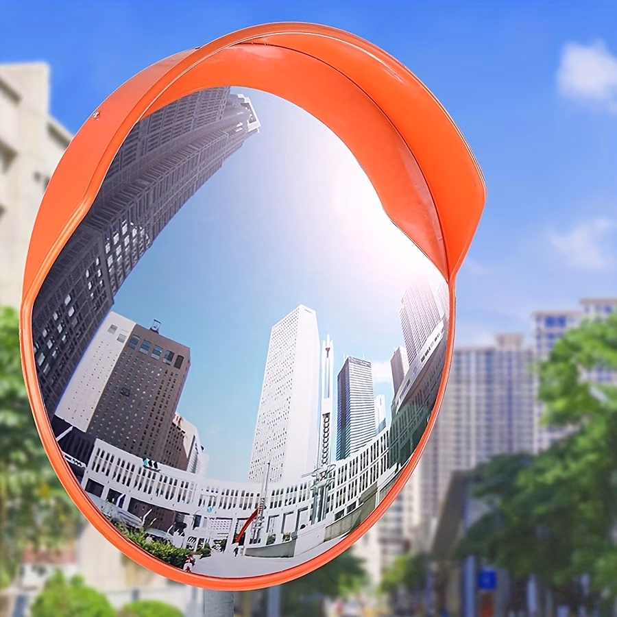 600mm Convex Mirror for Blind Spots – 130° Wide Angle Traffic Safety Mirror with Heavy Duty Bracket
