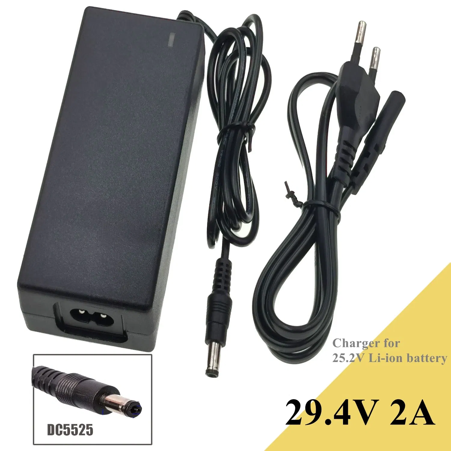 Socket Standard: UK - 29.4v 2A charger for 24v 25.2v Li-ion battery suitable for ebike scooter hoverboard balance bicycle