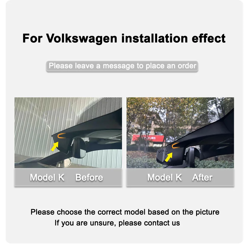 64G - 4K HD 2160P WiFi Car DVR Video Recorder Dash Cam For VW Volkswagen Atlas Caddy Passat Tiguan Touran B6 B7 B8 Mk2 Cupra Formentor