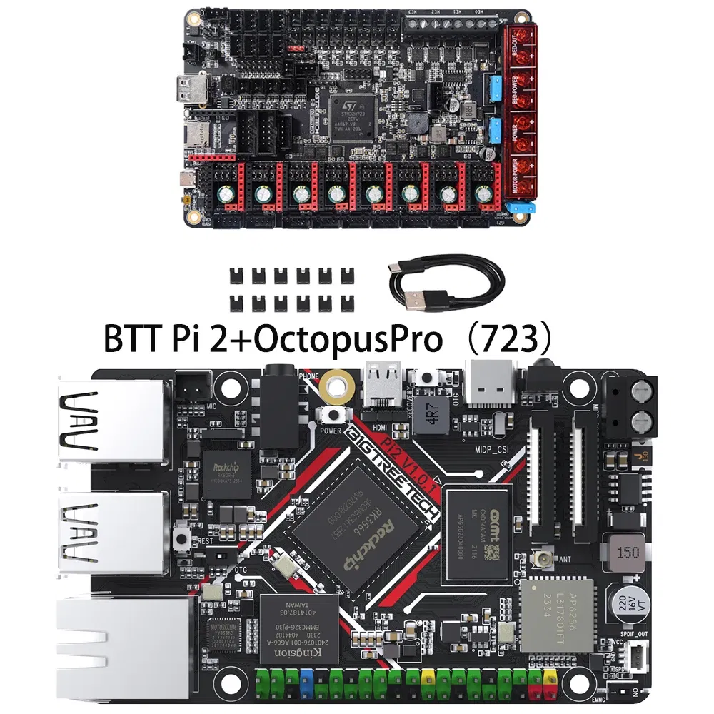 Color: Orange - BIGTREETECH BTT Pi 2 CB2 Control Board RK3566 2GB LPDDR4 32GB eMMC CSI DSI Interface For Klipper VS Raspberry PI Octopus Pro