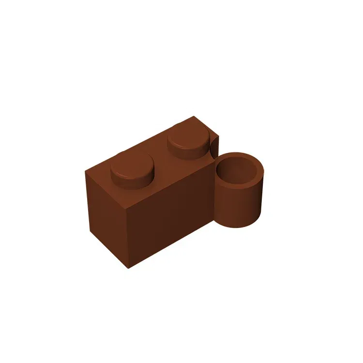 Color: Chocolate - Gobricks GDS-809 HINGE 1X2 LOWER PART compatible with lego 3831 children's DIY Educational Building Blocks Technical