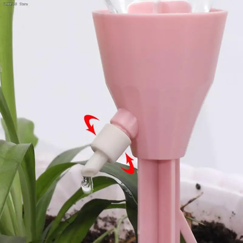 Color: Red - 1X Adjustable Drip Irrigation System Automatic Self Watering Spikes for Plants Indoor Outdoor Potted Plants Irrigation System