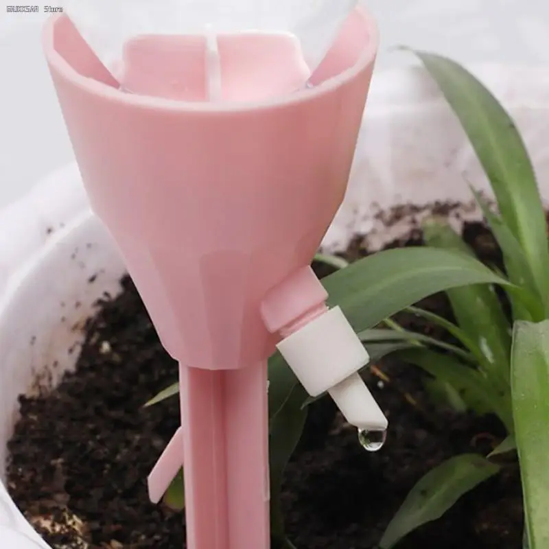 Color: Red - 1X Adjustable Drip Irrigation System Automatic Self Watering Spikes for Plants Indoor Outdoor Potted Plants Irrigation System
