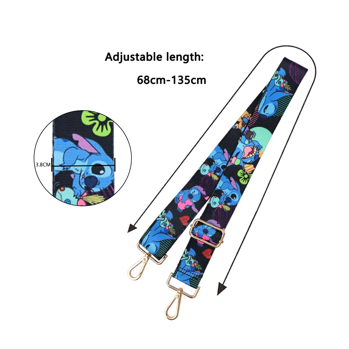 Color: light green - Cute Cat StitchLadies Messenger Bag Shoulder Strap Bag Strap One Shoulder Adjustable Shoulder Strap Accessories Bag Strap