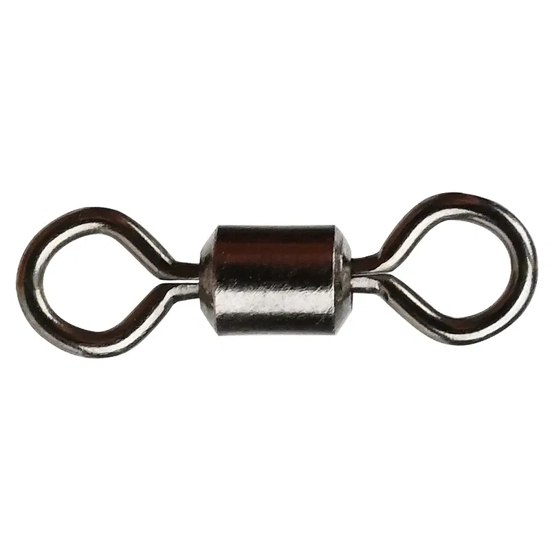 Color: green - 50PCS/Lot Fishing Swivel Sizes Solid Connector Ball Bearing Snap Fishing Swivels Rolling Stainless Steel Beads