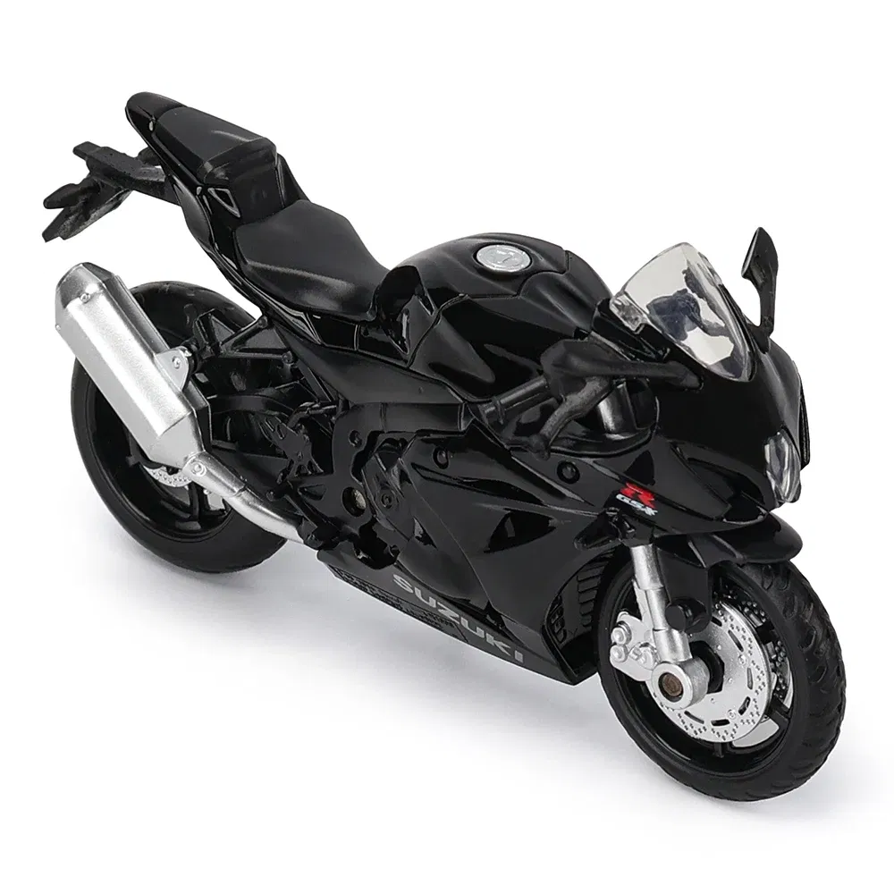 Color: Red - MSZ 1:18 Suzuki GSX-R1000 with base alloy die-cast car motorcycle model, toy gift giving, die-cast static motorcycle model
