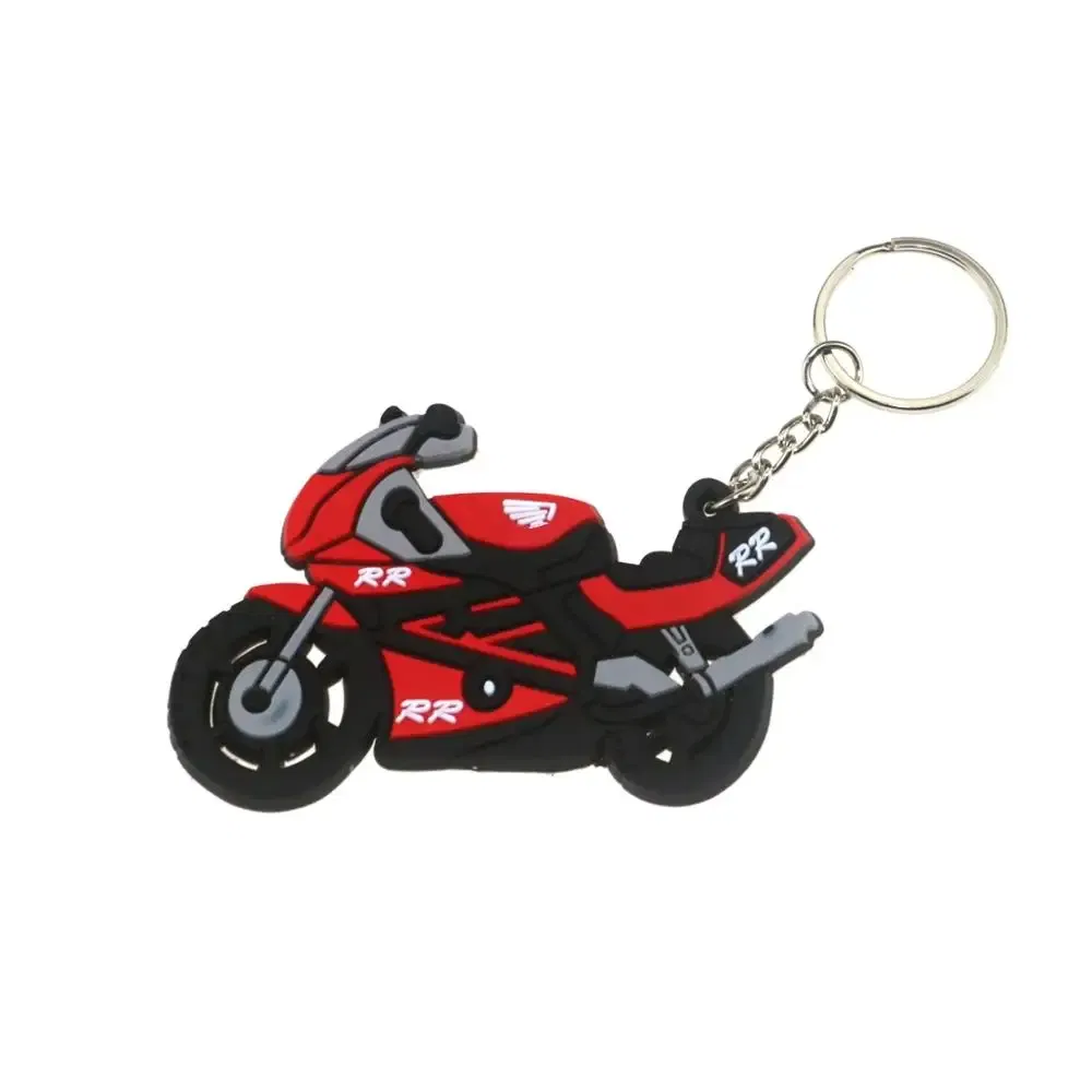 Color: Ivory - Rubber Motorcycle Key Ring Key Chain cool keychain 3D Soft For HONDA CB1000 CB650F  CBR100RR  CB650R