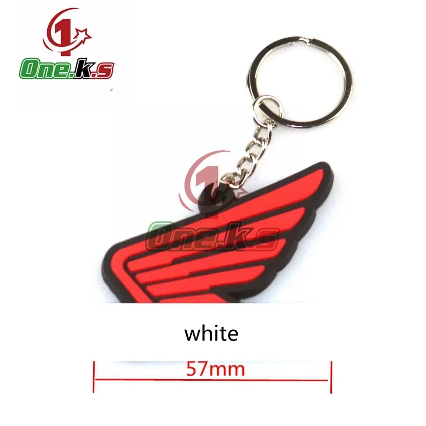 Color: Ivory - Rubber Motorcycle Key Ring Key Chain cool keychain 3D Soft For HONDA CB1000 CB650F  CBR100RR  CB650R