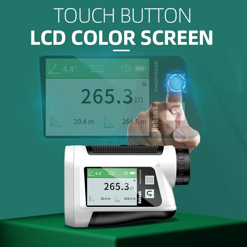 Color: Ivory - NOHAWK Golf Laser Rangefinder USB Rechargeable with Slope Compensation For Golfer Range Finder Hunting Monocular