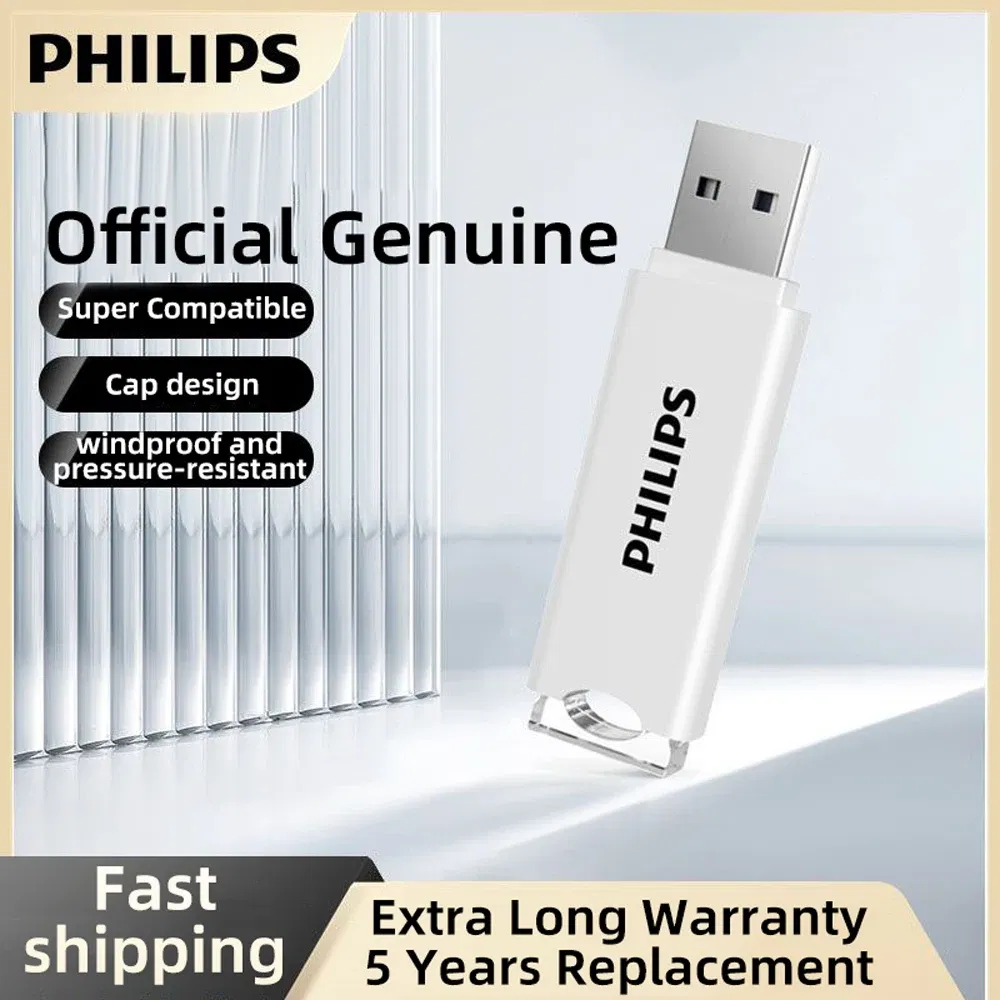 Capacity: 8 GB - PHILIPS USB Flash Drive 2.0, 64GB, Storage Expansion for Photos, Videos, Music, Files