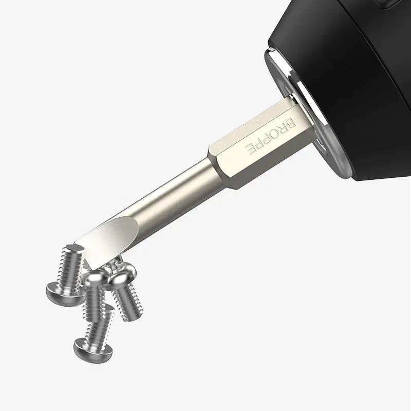 Color: GRAY - Flat Head Screwdriver Bit Set Magnetic Tip Slotted Screwdriver Electric Driver Tool S2 Steel 1/4 Inch Shank Quick Change