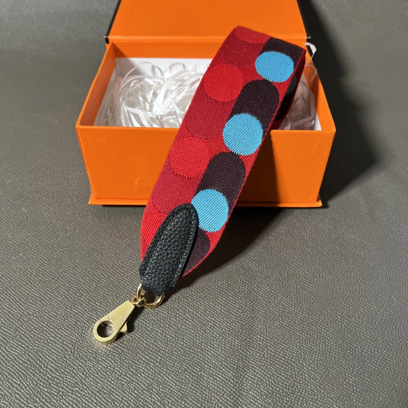 Color: Chocolate, Size: 7/8" - Hand-Sewn Leather Woven Canvas Shoulder Strap 5cm Wide Wax Line Herbag Evelyn Replacement Bag Accessory