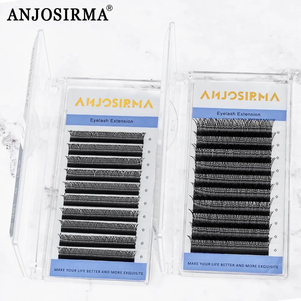 Curl: dd, Length: 10mm - ANJOSIRMA YY Shaped Eyelash Extension, 3 Split Tips, Soft BASF Lash,  Hand Made Curl, High Quality, 3D，0.07 makeup eyelashes