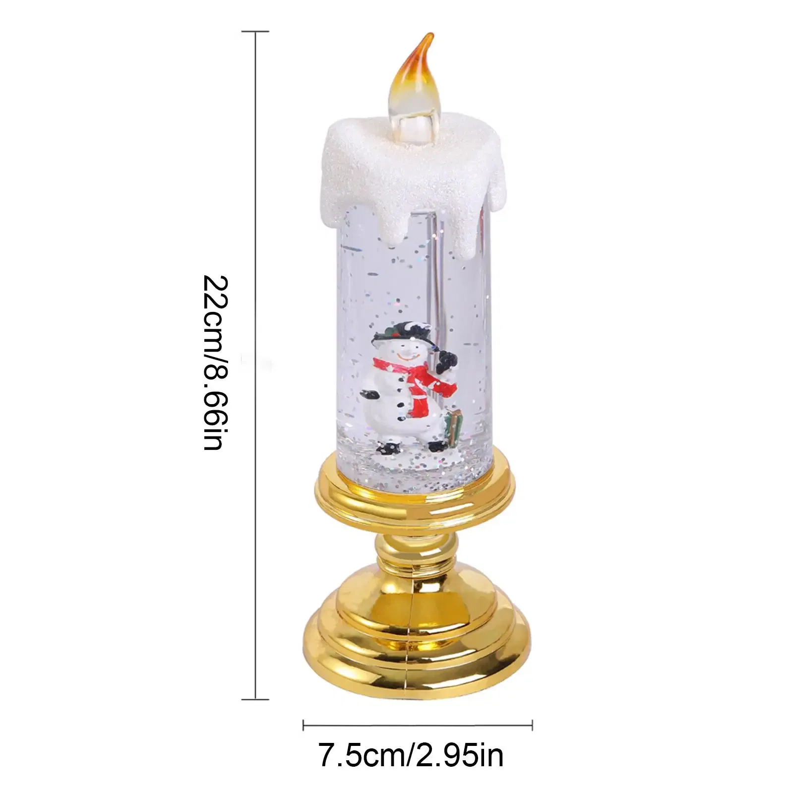 Color: Yellow, Ships From: CN - Led Christmas Candles Christmas Candles With Pedestal Christmas Party Ornament For Him Her Christmas Gift For Changing