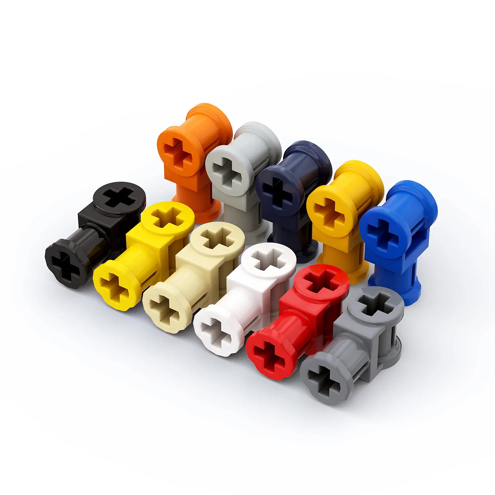 Color: Light Grey - 1 Pcs Buildings Blocks 32039 Axle Connector with Axle Hole Brick Collections Bulk Modular GBC High-Tehc Toy For MOC Set