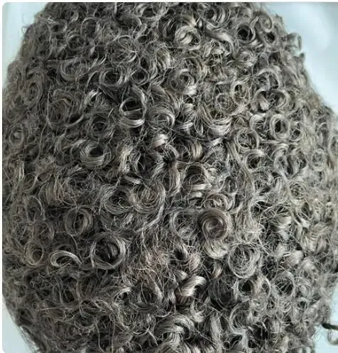 20MM Curly Brown Black Super Durable Mono Lace&Pu Mens Toupee Wig Human Hair 15mm Capillary Prosthesi Weave Replacement For Male
