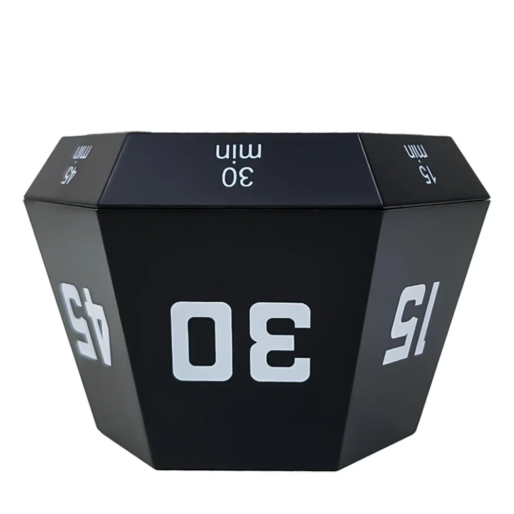 Color: WHITE - Hexagon Visual Flip Timer for kids  Digital Study Pomodoro Cooking Timers Silent timing Magnetic Smart Productivity Kitchen Time
