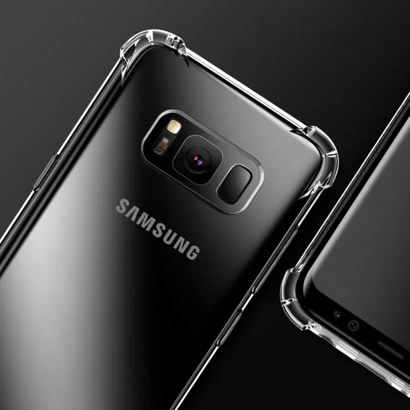 Material: Cotton Fabric - Clear Case For Samsung Galaxy S20 S21 FE S22 S10 S9 S8 Plus S10E Note 8 9 10 20 Plus ShockProof Transparent Soft Cover Case