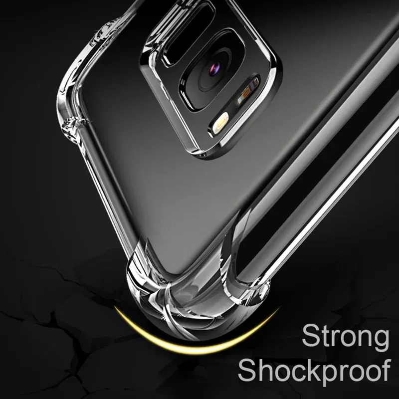 Material: Cotton Fabric - Clear Case For Samsung Galaxy S20 S21 FE S22 S10 S9 S8 Plus S10E Note 8 9 10 20 Plus ShockProof Transparent Soft Cover Case
