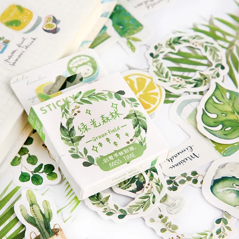Color: Green - Star Ocean Decorative Stationery mini Stickers set Scrapbooking DIY Diary Album Stick Lable