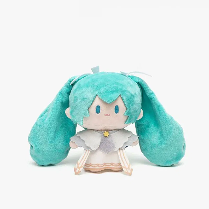 Color: Brown - 15cm Hatsune Miku Kawaii Q Version Figure Plush Doll Anime Peripheral Plush Stuffed Toy Collection Model Ornament Toys Gifts
