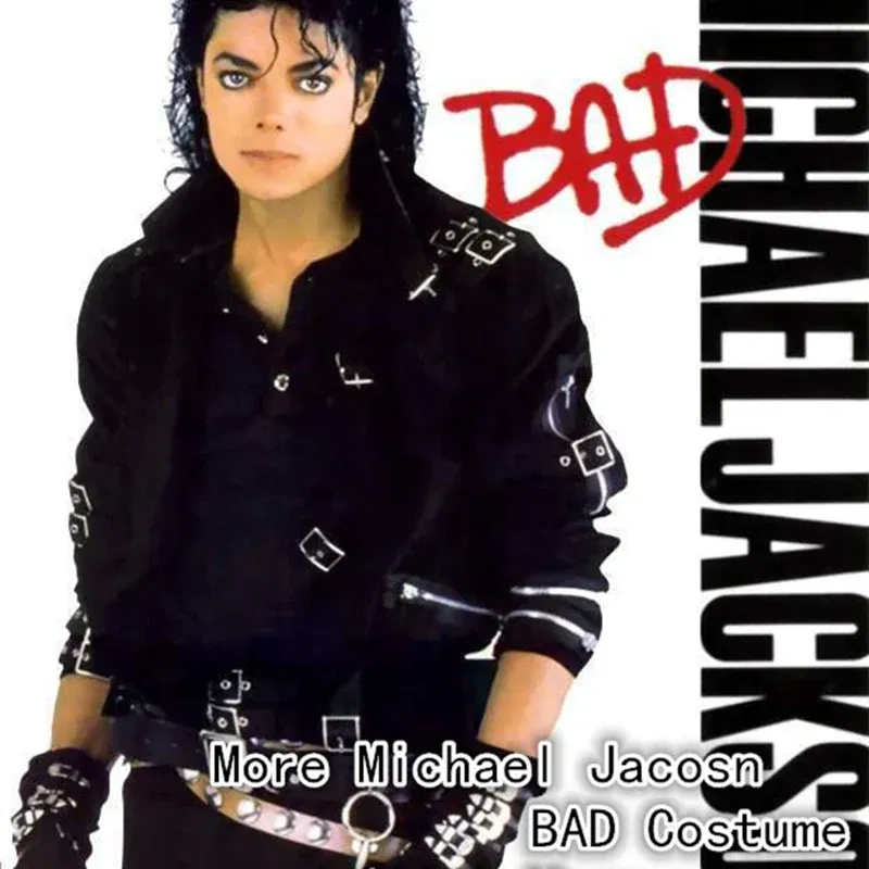 Color: green, Size: 36 - Punk Michael Jackson BAD Pants Trousers and Belt in1990'S