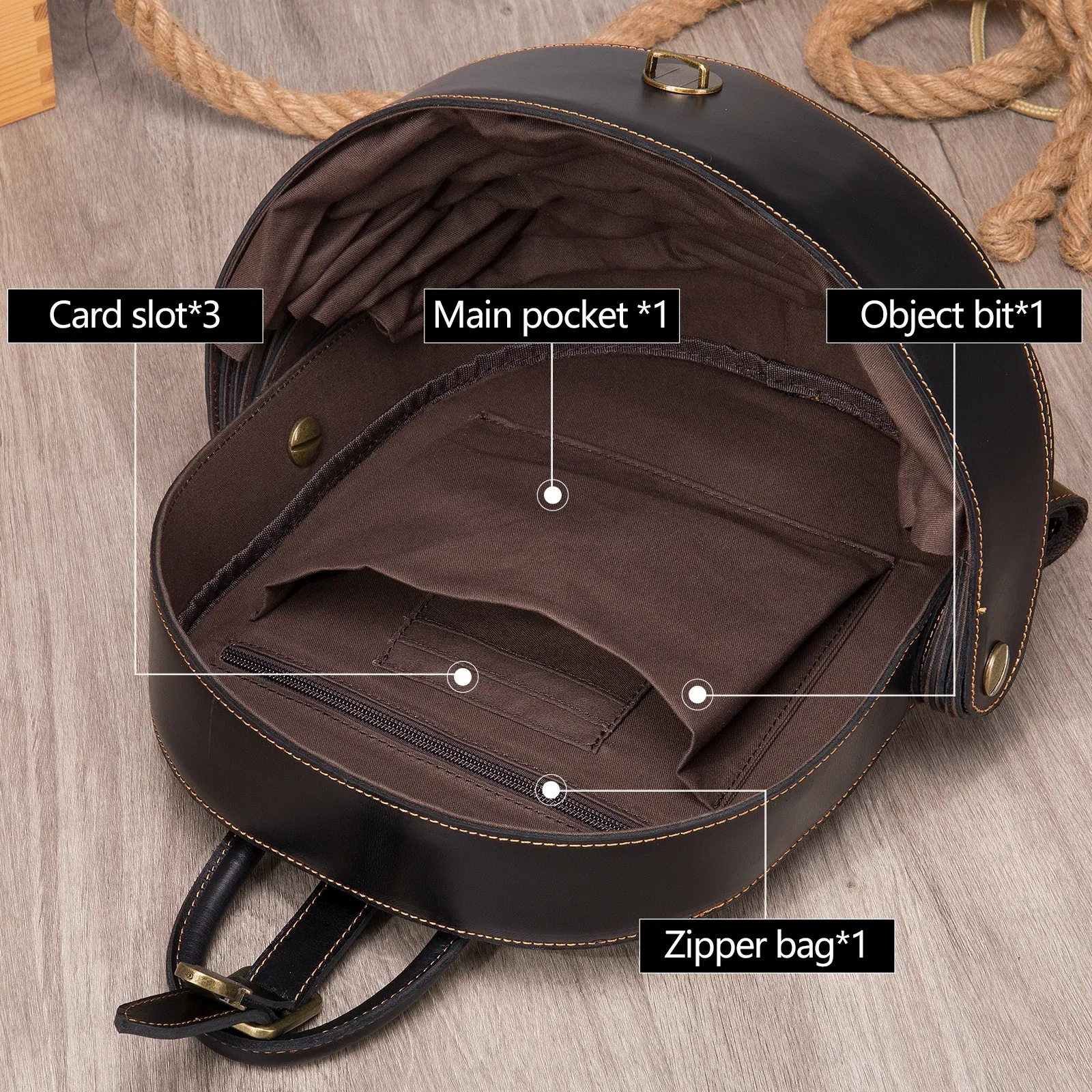 Color: SKY BLUE - WESTAL Crazy Horse Leather Backpack for Woman Round Mini Schoolbag Backpack Purse Antitheft Rucksack Ladies Designer Backpacks