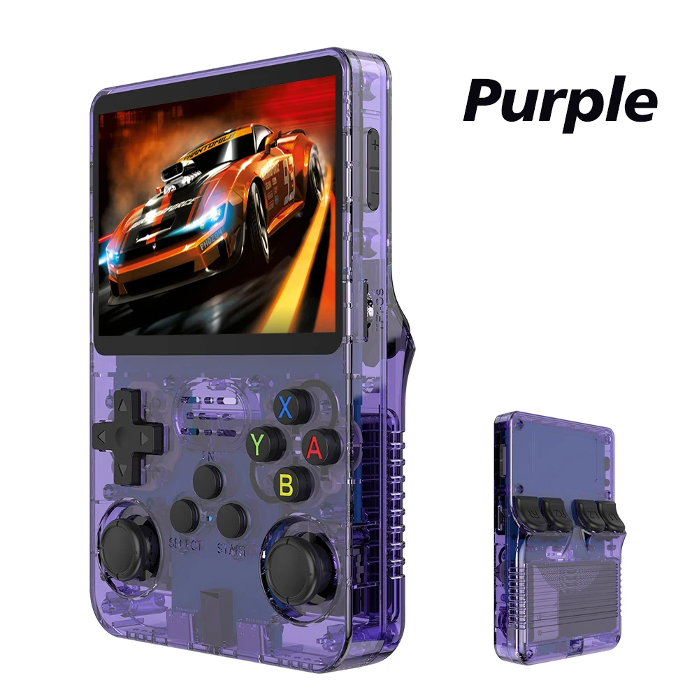 Color: Black - R36S Retro Handheld Video Game Console Linux System 3.5 Inch IPS Screen R35s Pro Portable Pocket Video Player 64GB Games
