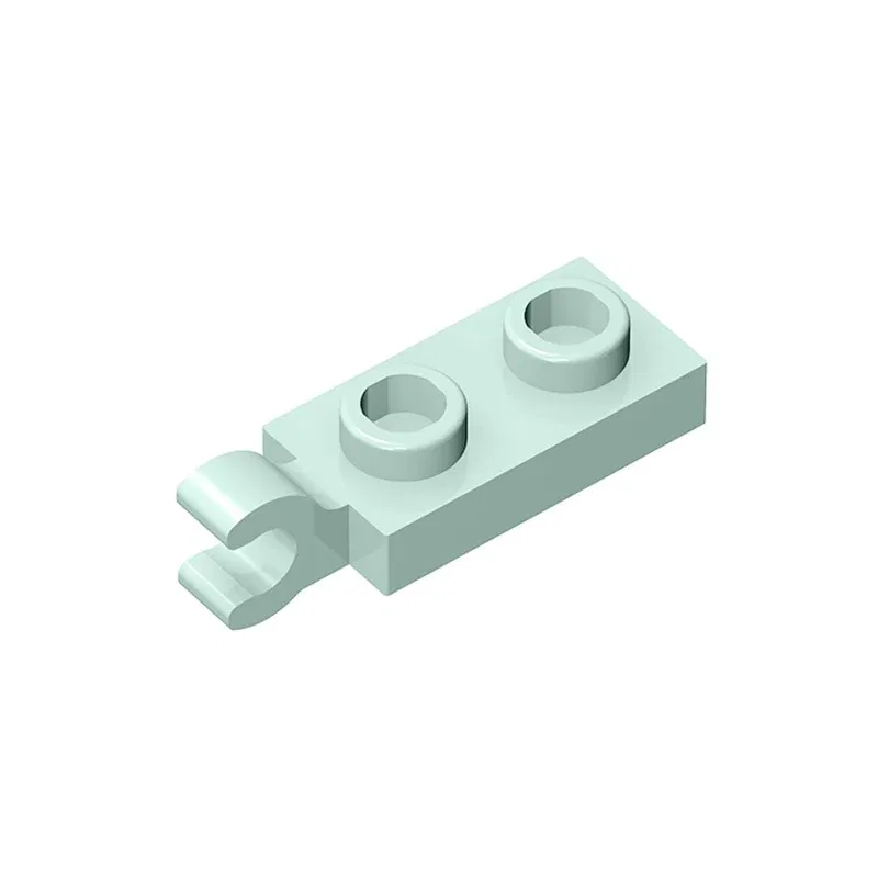 Color: Lavender - Gobricks 10PCS Bricks PLATE 2X1 W/HOLDER VERTICAL Compatible with 63868 children's toys Assembles Building Blocks Technical 2022