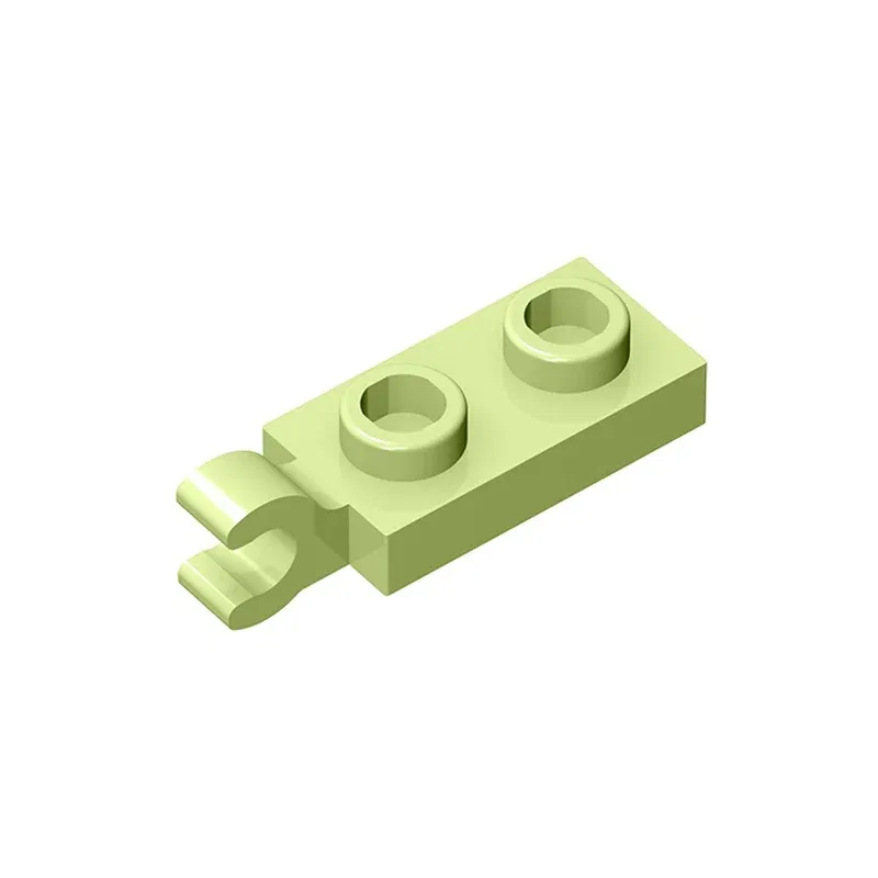 Color: Lavender - Gobricks 10PCS Bricks PLATE 2X1 W/HOLDER VERTICAL Compatible with 63868 children's toys Assembles Building Blocks Technical 2022