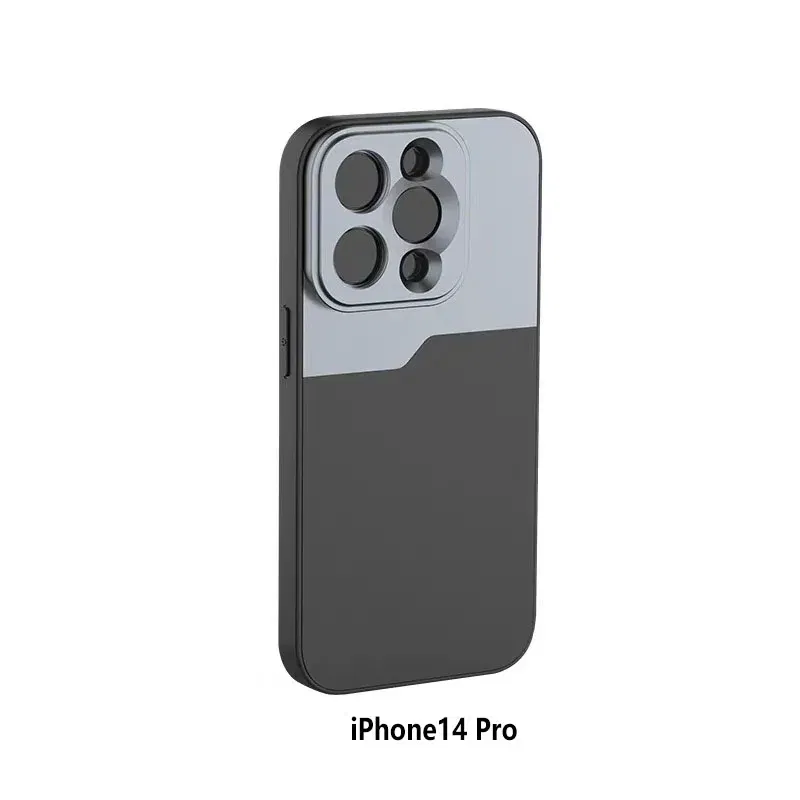 Color: Yellow - 17MM Thread Phone Case for iPhone 14 15 16 Plus Pro Max Anamorphic Macro Wide Angle 17MM Lens Mount Phone Case for Ulanzi Kaise
