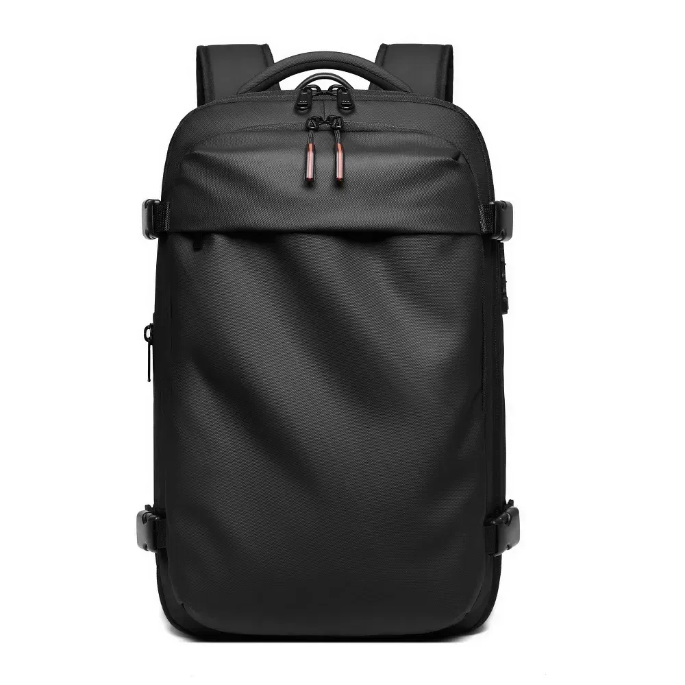 Color: Brown - Men Travel Backpack vacuum compression Laptop Backpack 17 inch Extended Large Capacity school Backpack Hiking Business backpack