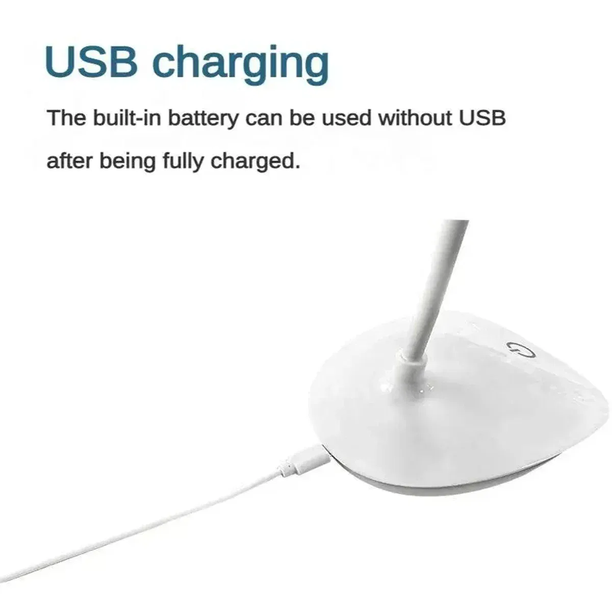 Body Color: Blue - LED Reading Desk Lamp Portable Desk Lamp USB Charging Table Light Touch Dimming Learn Eye Protection Light Room Office Lighting