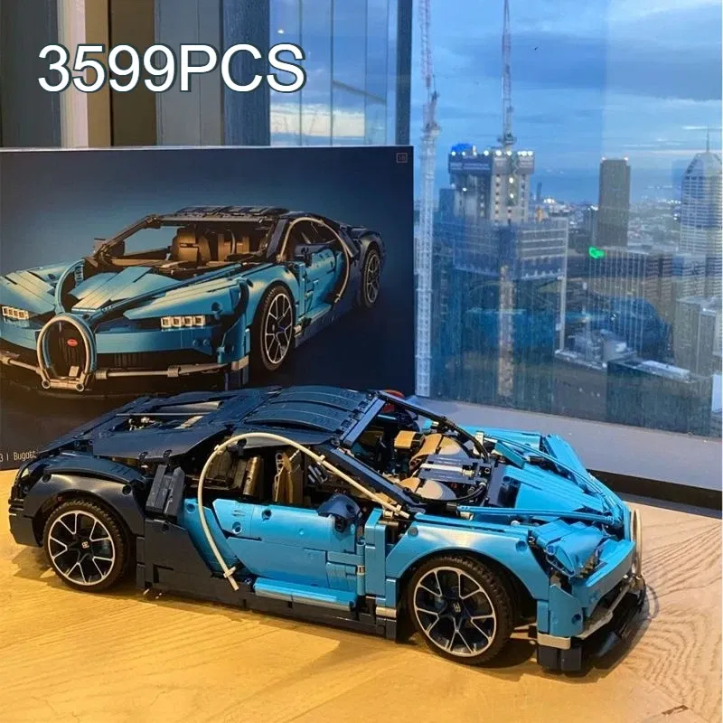Color: Burgundy, Size: 4XL - 3599PCS Super Racing Car High-Tech Buga 1:8 Model Building Blocks 42083 Bricks Kids Toy Children Adults Christmas Birthday Gifts