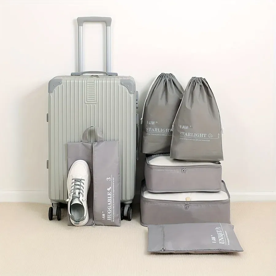 Color: black, Ships From: CHINA - 6pcs, Packing Cubes Luggage Organizers, Travel Accessories