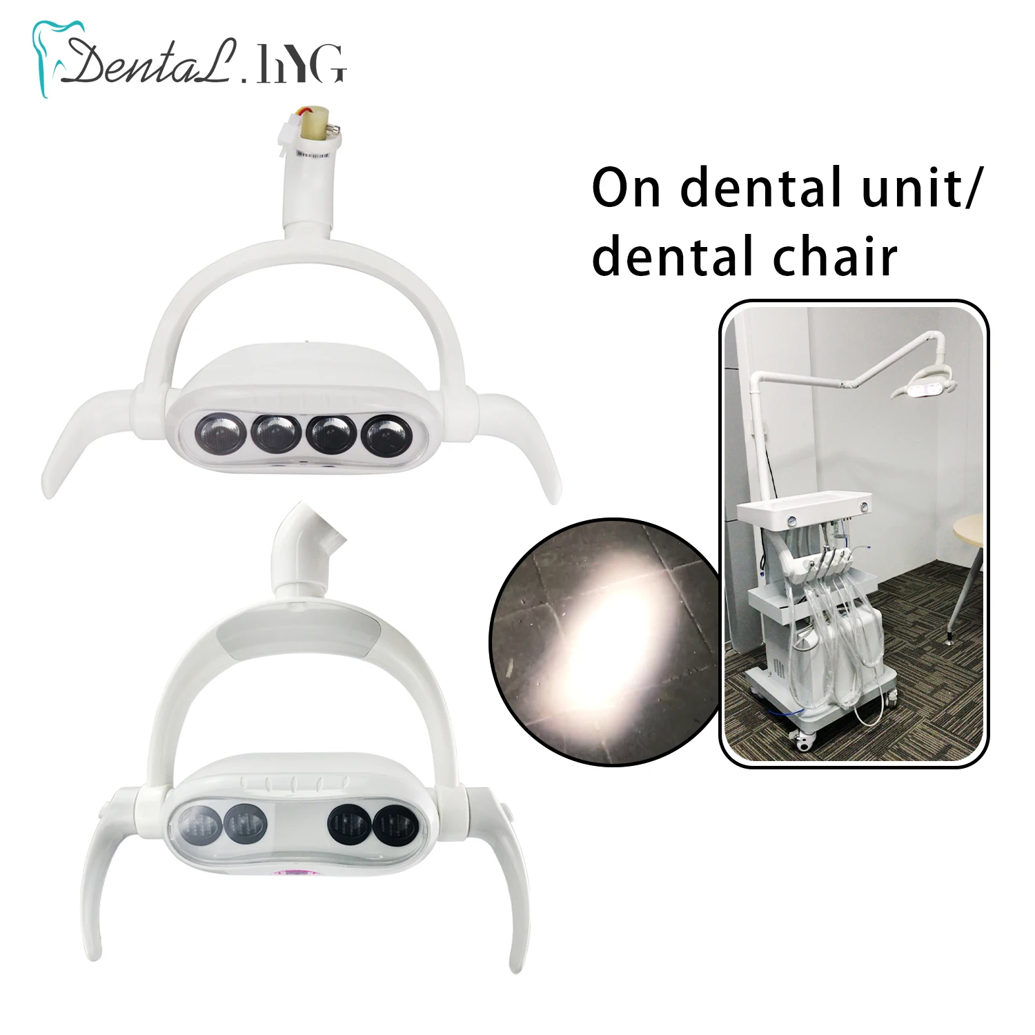 Color: Black - 4LED Dental LED Induction Lamp Shadowless Oral Lamp With Sensor Operation Light for Dental Chair Unit Dentistry Tool Equiment