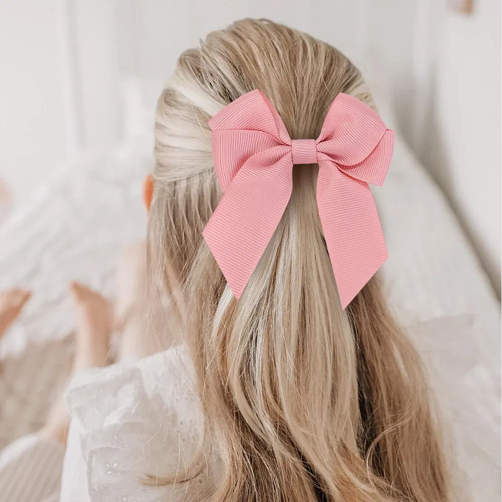 Sweet Hair Ribbon Hair Band for Girls Toddler Cheer Bow Head Rope Kids Headwear Double Ponytail Support Hair Accessories