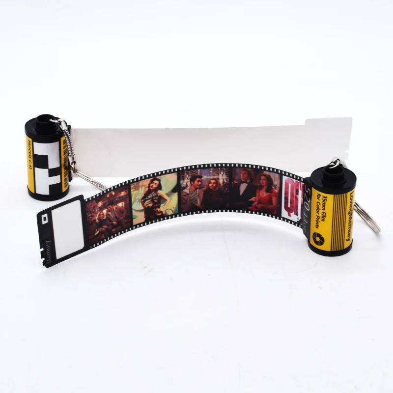 Custom Camera Film Roll Keychain DIY Personalized Photo Roll Keychains with Reel Album Wedding Anniversary Lovers Gift