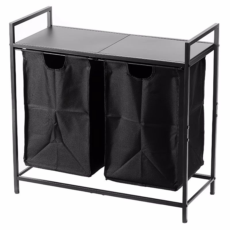 Laundry Basket Organizer with Large Desktop Double Removable Dirty Clothes Laundry Hamper – Efficient Storage for Bathroom and Laundry Room