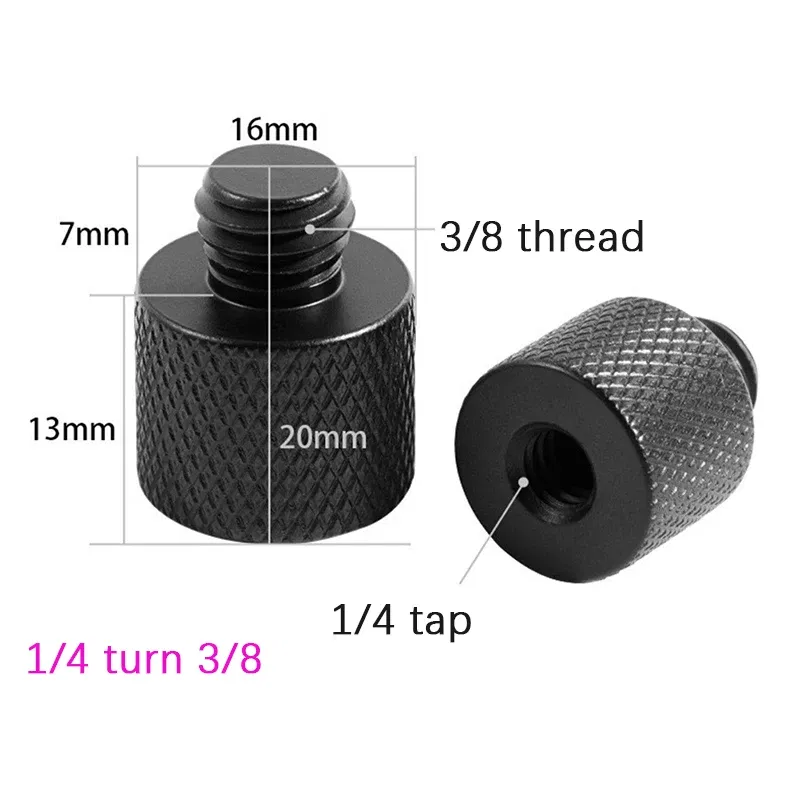 Color: pink - Camera Screw Conversion Nut 5/8 To 3/8 To 1/4 Inch Adapter Mount For DSLR Tripod Monopod Quick Release Plate Stands Camera Acc