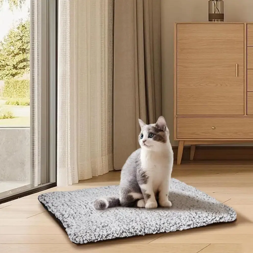 Color: Red - Dog Mats Self-heating Soft Self-warming Cat Dog Pad Sleeping Thermal Cushion For Small Medium Cats Dogs Comfortable Pet Products