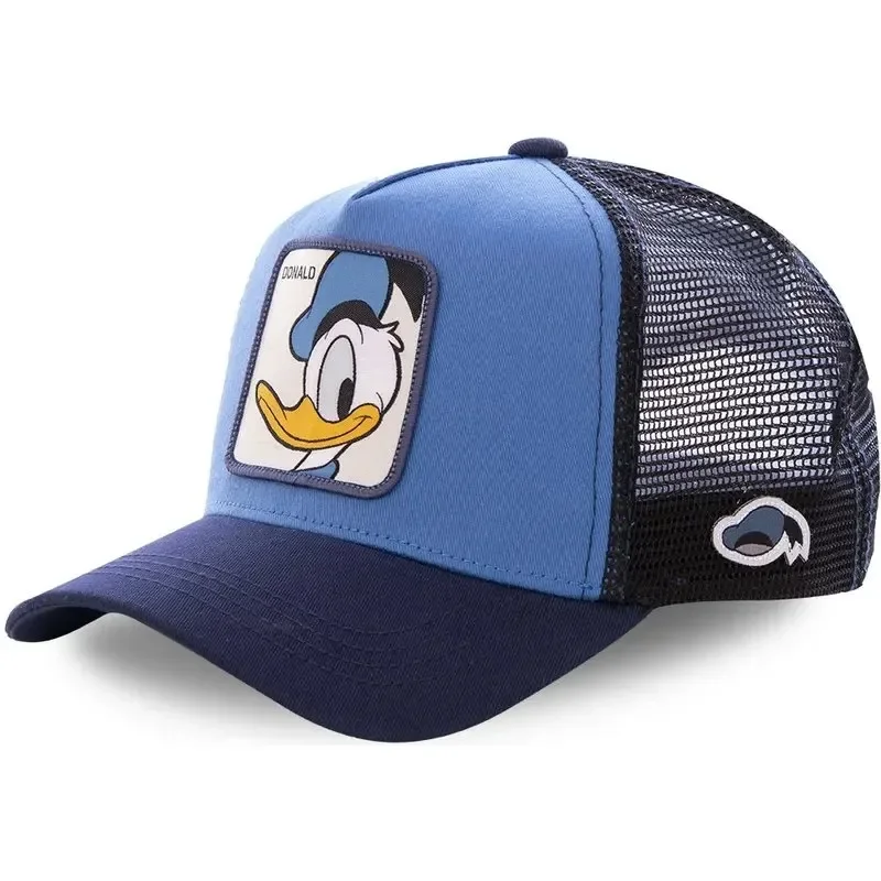 Color: Lemon yellow, Size: Adjustable - Hot Sale Unisex Anime Cartoon Cap Disney Embroidery Baseball Cap Men Women Trucker Hat