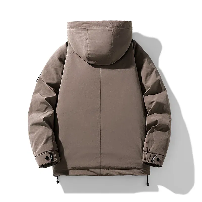 Wind-Resistant Down Jacket Thickened Warm Men Clothing With Hood Winter Parkas High Quality Zipper Comfortable Roupas Masculinas