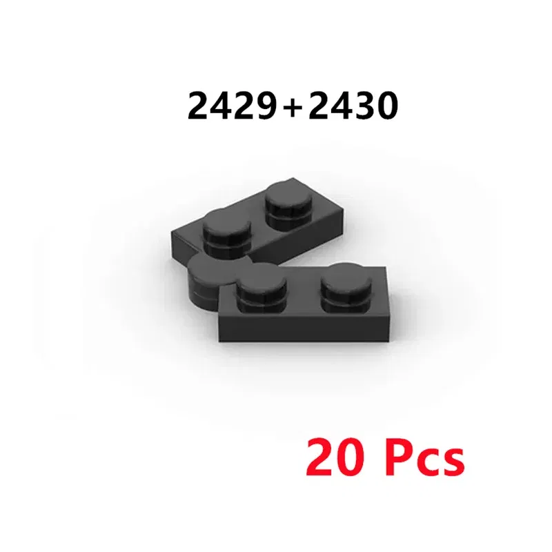 Color: WHITE - 10/20 Pair/Lot Buildings Blocks 2429 2430 3937 3938 Hinge Plate 1 x 4 Swivel 1 x 2 Base and Top Brick Toy For High-Tech MOC Set