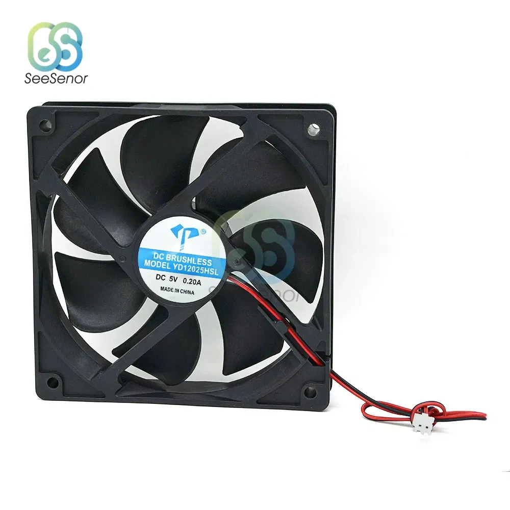 Color: Black - 120mm 12cm 12025 Fan 5V 12V 24V 120mm*120mm*25mm Fan DC Brushless Cooling Fan 120x120x25mm 2PIN PC Computer Case Cooler